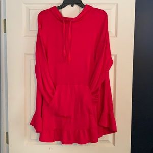 New Livi Red Hooded Sweatshirt